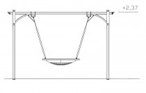 Gungställning Stratus inkl. kompisgunga Ø120cm