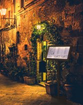 menytavla med belysning utomhusbruk