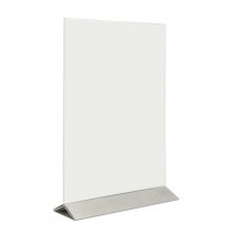 Elegant menyhållare t-fot 1xa4 rostfritt för användning I restauranger