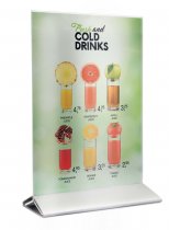 Prisskylt i T-ställ utförande