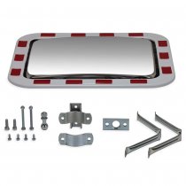 Monteringsdelar för isfri trafikspegel 40x60cm med reflexkant för utomhusbruk