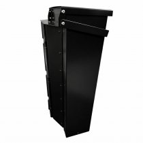 Papperskorg med lock Parken 60 liter svart sidovy konstruktion