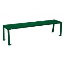 Silaos parkbänk 1800 mm i stål i grön färg RAL 6005