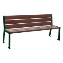 Silaos Parksoffa 1800 mm i återvunnen plast - underhållsfri