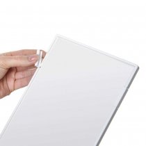 vit T-ställ för meny i A6 format