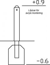 Låsbar pollare City form 89mm mått ovan & under mark