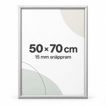 Posterram 50x70 15 mm smal ram - Silver