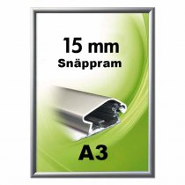 Posterram A3 15 mm smal ram - Silver