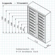 Fastighetsbox utomhus Excellence 2x6 fack