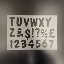 Schablon siffror & bokstäver