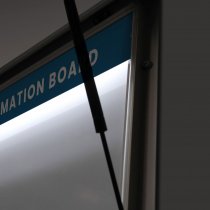 Outdoor Lockable Showcase Illuminated Logo With Gas Spring 21xA4