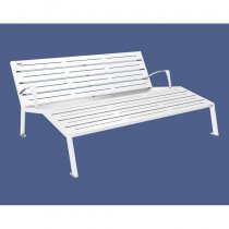 Silaos liggsoffa i stål för utomhusbruk – 1800 mm
