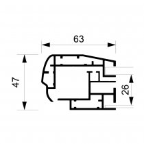 Dimensioner på 63 mm snäppram