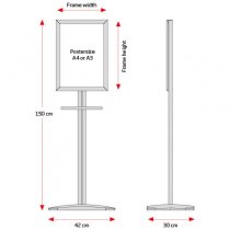 informationstavla med bord
