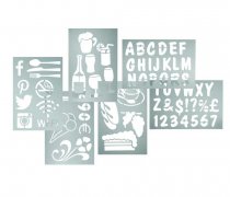 griffel schabloner olika tecken