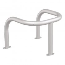 Stolpskydd lackerad ljusgrå