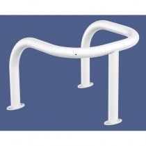 Stolpskydd lackerad vit