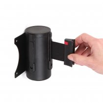 avgränsningssytem mot vägg i svart