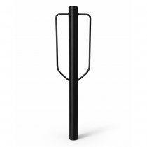 Cykelpollare Citypro Ø76 mm svart för nedgjutning