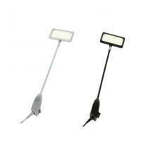 Toppbelysning till mässvägg och mässdisk i svart och silver