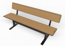 Parksoffa Ekeby beige med svarta ben