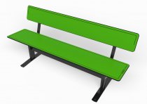 Fristående parkbänk i högtrycklaminat