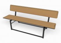 Parksoffa Ekeby beige med svarta ben
