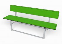Underhållsfri fristående parksoffa