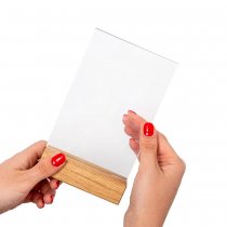 Menyhållare storlek a4 med trästativ