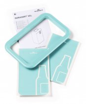 Turkos ram och etiketter för glas – DURASORT® 55 liter återvinningskärl