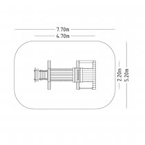 Utegym i trä - Wooden Core dimensioner