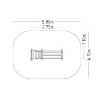 Dimensioner ovanifrån utegym
