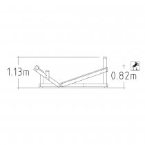 Dimensioner från sidan utegym