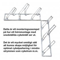 Cykelställ 2 platser 55 mm däckbredd