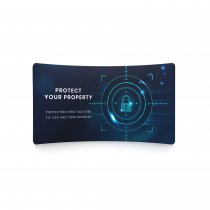 Zipper Wall curved mässvägg 400×230 cm framifrån