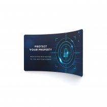 Zipper Wall curved mässvägg 400×230 cm framifrån