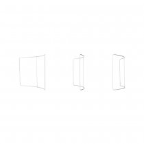 Böjd ramprofil på Zipper Wall curved mässvägg vinklar