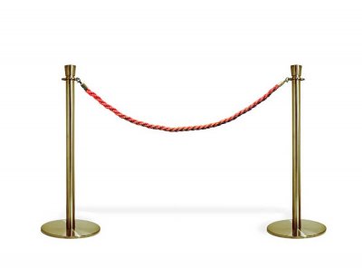 avgränsningssystem lyxig guldfärgade stolpar