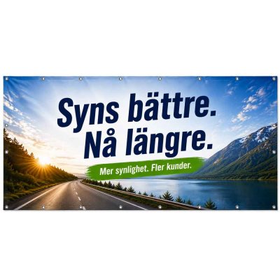Stor Banderoll 2 x 4 meter med tryck och öljetter