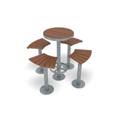 Barbord utomhus med stolar för park, torg och uteservering