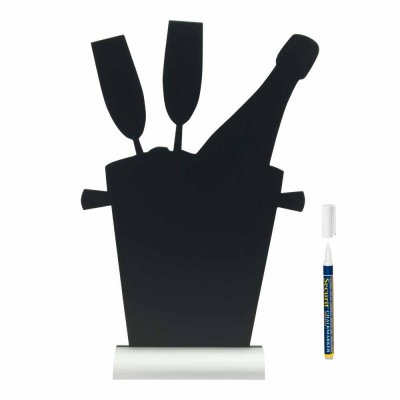 Griffelskiva bord silhuett Champagne