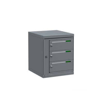 Boxicon Lynx kompakt 1x3 fack - ljusgrå postbox