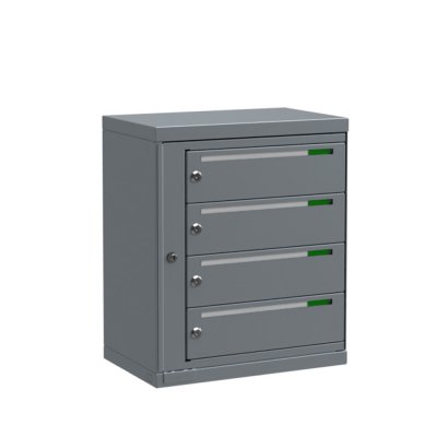 Boxicon Lynx 1x4 - ljusgrå postbox