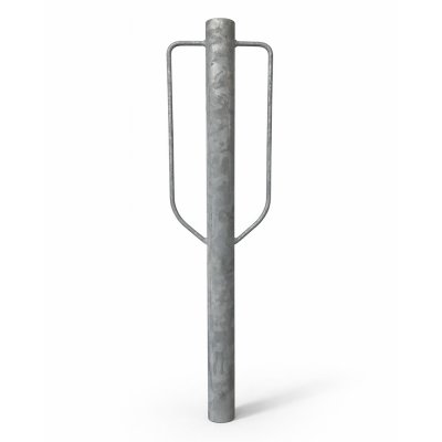 Cykelpollare Citypro Ø76 mm galvaniserad för nedgjutning