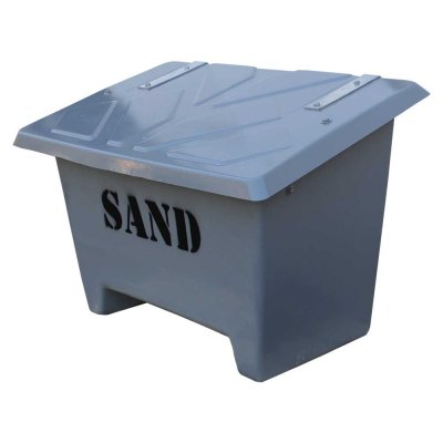 grå sandlåda för 250 liter grus