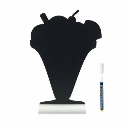 Griffelskiva bord silhuett Glass