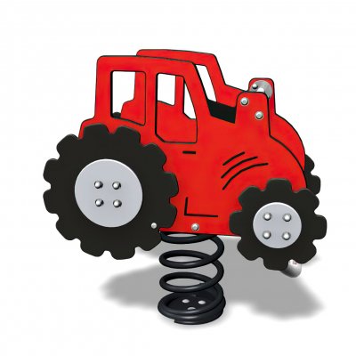 Fjäderlek traktor