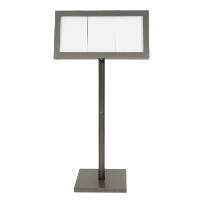 rostfri ståltavla med ledbelysning