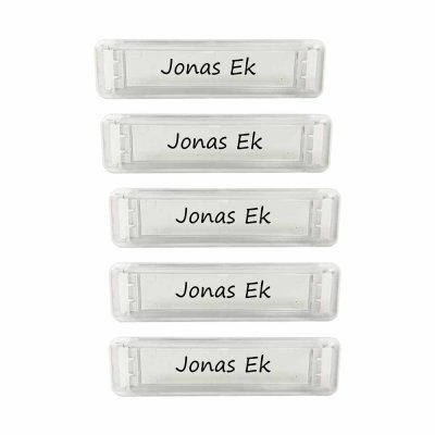 Namnskylt till fastighetsbox och tidningshållare