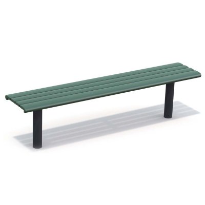 Grön och svart parkbänk Sofiero för permanent placering